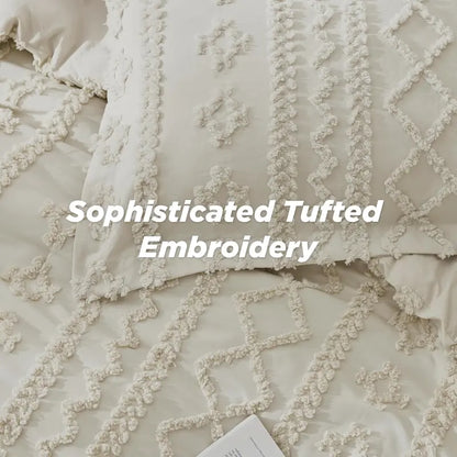 💤 Boho Quilted 3-Piece Bedding Set with Pillow Shams