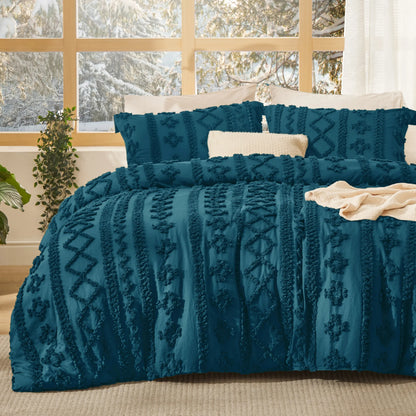 💤 Boho Quilted 3-Piece Bedding Set with Pillow Shams