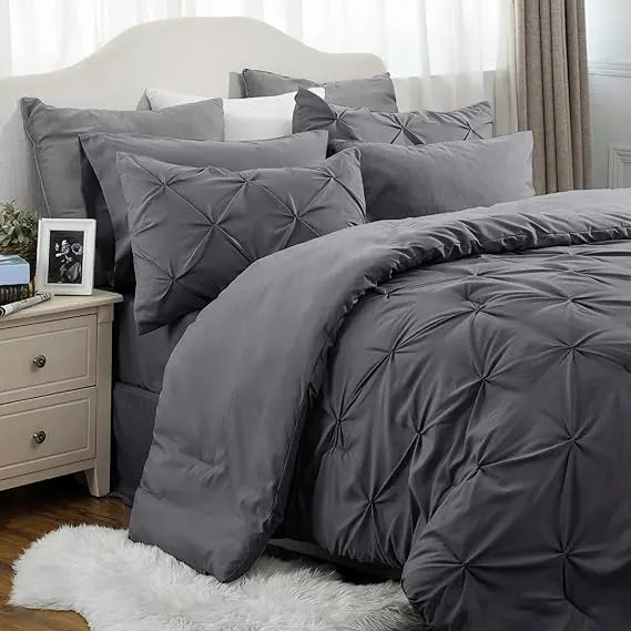 7 PCS-Soft Pintuck Messy Bedding Sets