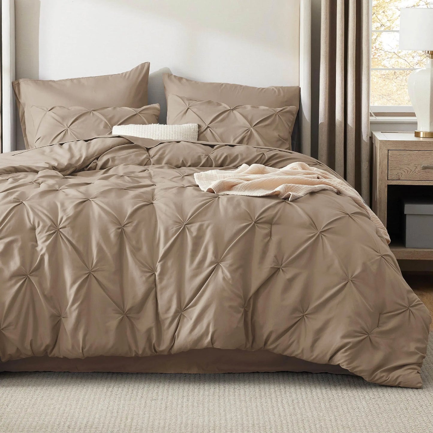 7 PCS-Soft Pintuck Messy Bedding Sets