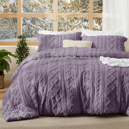 💤 Boho Quilted 3-Piece Bedding Set with Pillow Shams