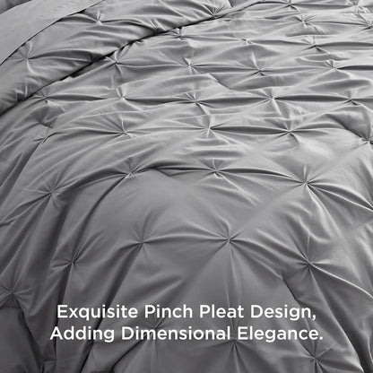7 PCS-Soft Pintuck Messy Bedding Sets
