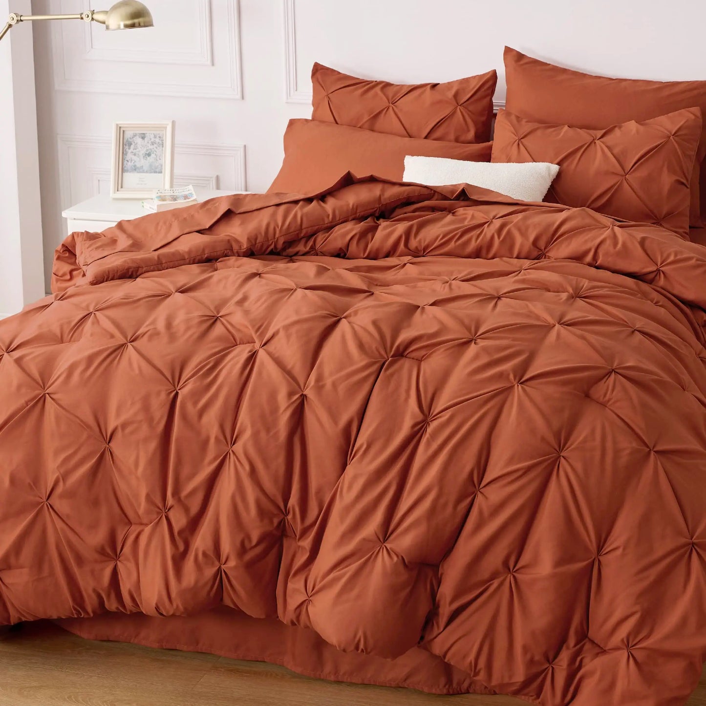 7 PCS-Soft Pintuck Messy Bedding Sets