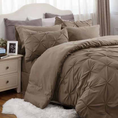 7 PCS-Soft Pintuck Messy Bedding Sets