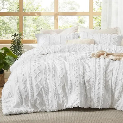 💤 Boho Quilted 3-Piece Bedding Set with Pillow Shams