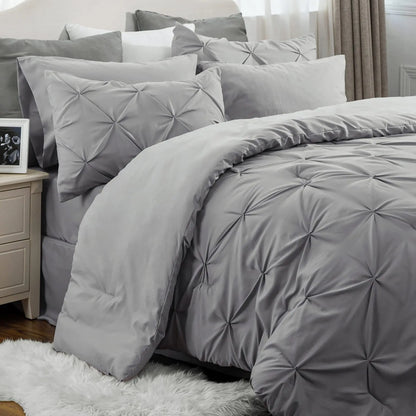 7 PCS-Soft Pintuck Messy Bedding Sets