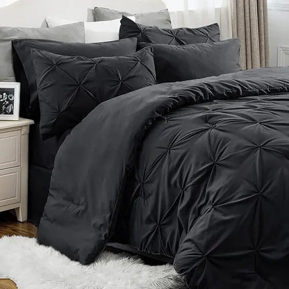 7 PCS-Soft Pintuck Messy Bedding Sets
