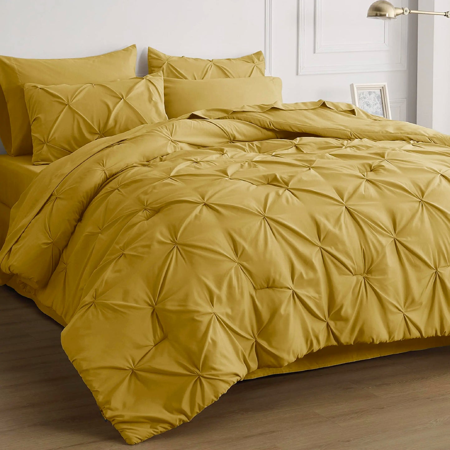 7 PCS-Soft Pintuck Messy Bedding Sets