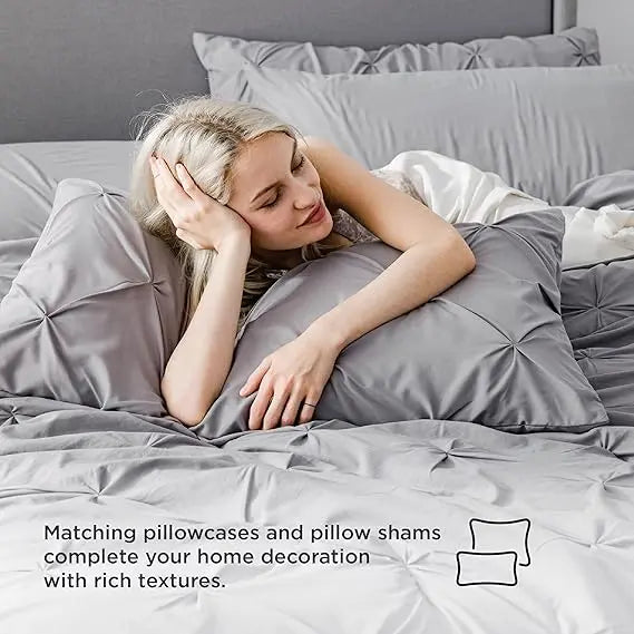 7 PCS-Soft Pintuck Messy Bedding Sets