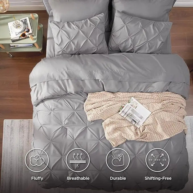 7 PCS-Soft Pintuck Messy Bedding Sets
