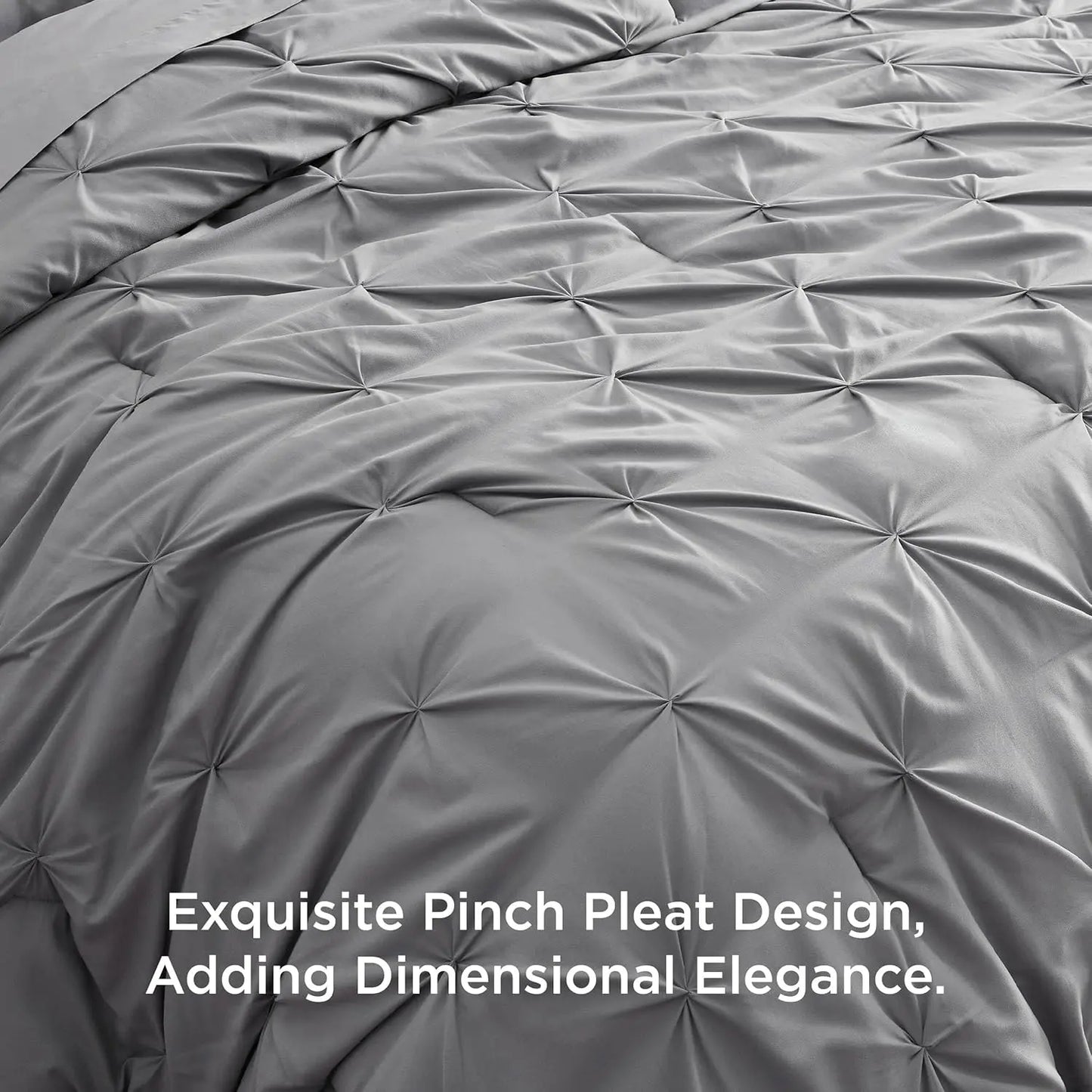 7 PCS-Soft Pintuck Messy Bedding Sets